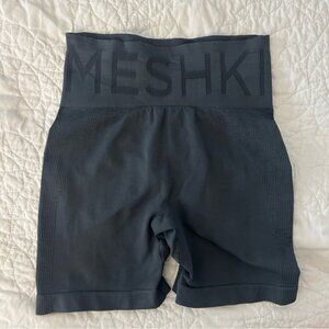 Meshki Leia Grey Blue Seamless Biker Shorts
